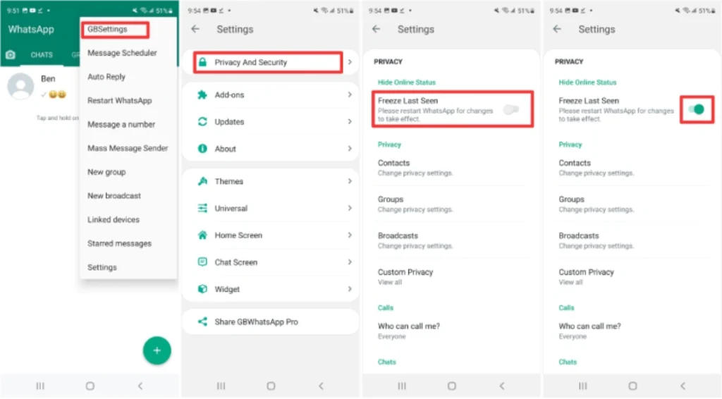 how to hide omline status supporting image